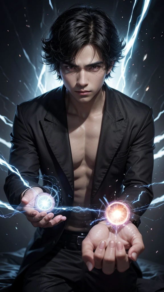 Create an anime character with the name Rafael who has the power to absorb all the powers he touches and use it infinitely as he wants and emanate the powers from his eyes and hands