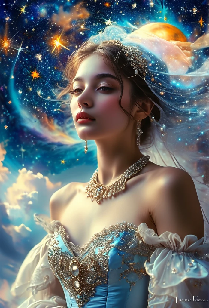 In a celestial dreamlet letscape, people dressed luxuriously, differents faces, ils sont tous à la peau foncée, (((jeune, in the 20&#39;s))) (((two brown skin men et two brown skin woman))), (((two jeune brown skin long dark hair duke:1.3))), (((une peau brune, dark hair, enceinte1.5 femmes))) et (((une femme aux cheveux bruns non enceinte1.3))), (they are two différent et separate couple1.2). (Deux ou quatre personnes:1.2). Le premier couple est un duc à la peau brune, with long black curly hair with a pregnant woman with long dark hair.. The second couple is a brown-skinned duke, aux cheveux noirs bouclés et une femme aux cheveux bruns courts., (((dark hair brown skin woman is pregnant et brownskin:1.5))) ((((kissing, love scene, hot scene))), 8K, extremely detailed, high quality, (photorealistic:1.37), Tout le corps, Couleurs vives, Perfect lighting, Moving Expressions, Celestial aura, Majestic presence, ambiance onirique, Photographie artistique 8k, photorealistic concept art, soft natural volumetric perfect cinematic 
