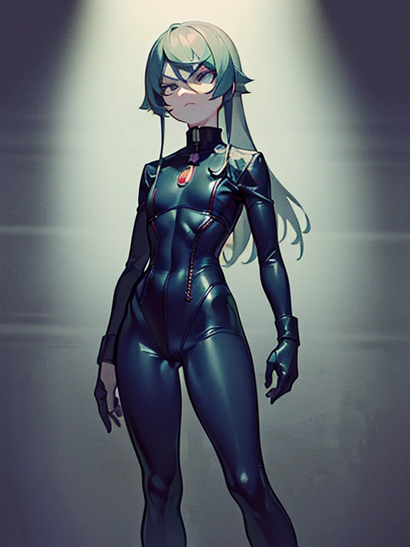 ((( masterpiece ))) ((( background : secret service : high tech equipment : spy room ))) ((( character : Rebecca : fit body : long smart hair : black skintight spy suit : standing discipline : serious : arm crossed)))