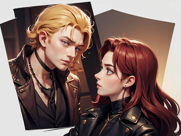 2 people,portrait, Crowley and Aziraphale