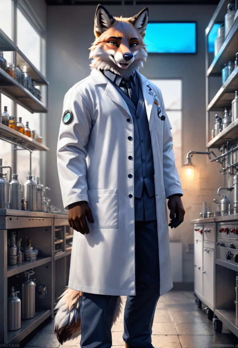 furry character, full body, fox, 1boy, detailed background, 8K, (masterpiece:1.5), intricate details, highly detailed, extreme detail, octane render, fine art, best quality, highres, (detailed face:1.5), ((full_body)), UHD, (((perfect hands))),looking at viewer, ArtemisiaXL, flip character