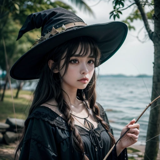 há uma insula e uma witch,Fishing Net,artistry,insula,witch,portraite,artistry kawaii