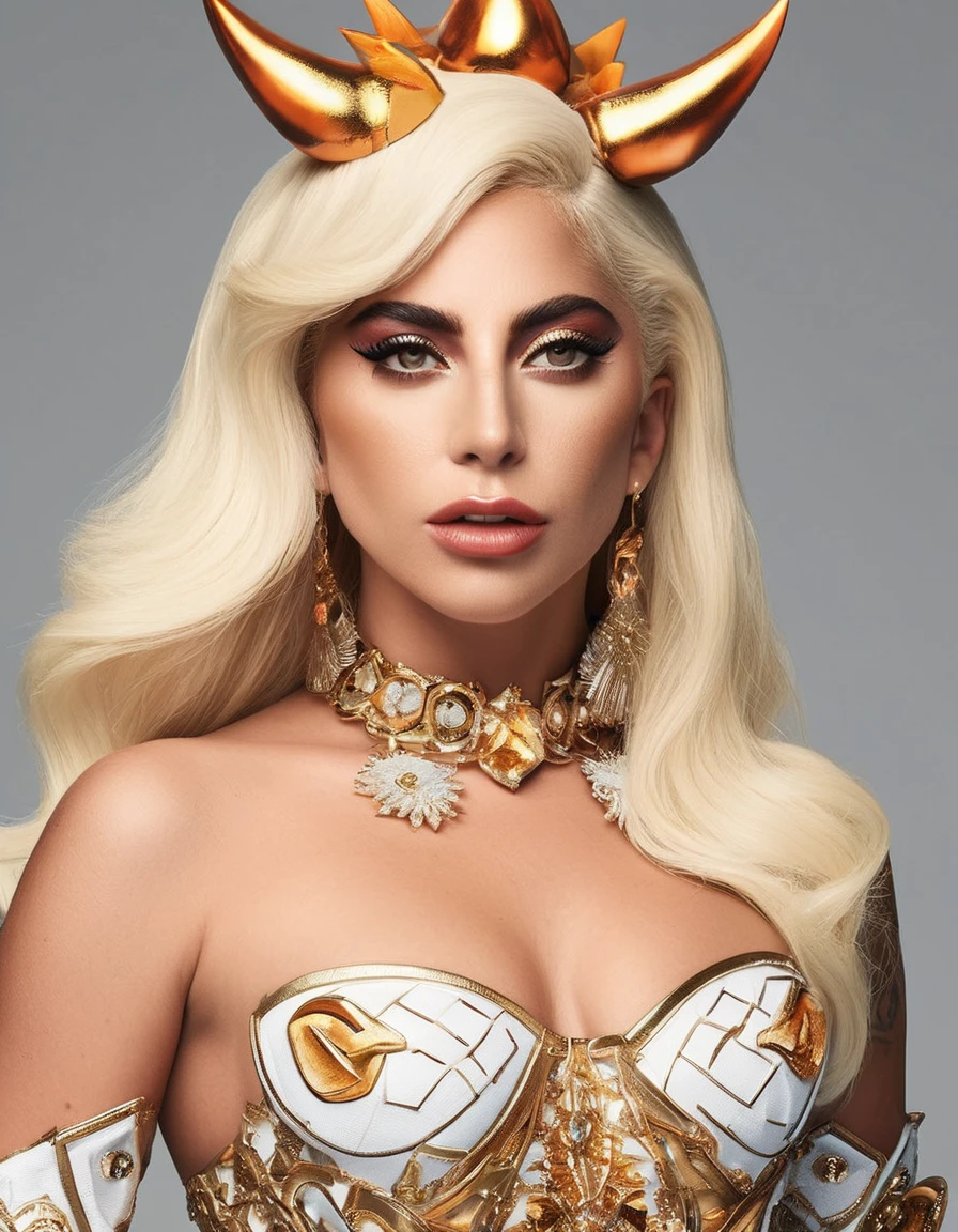 lady gaga dressed in an extravagant costume inspired by Charmander pokemon,  (best qualityer, realisitic, realisitic,, (Highly detailed face and skin texture), (fully body), (Complicated Detail: 1.2), (finely detail), (Complicated Detail), (cinematic lights, luz de fundo de best qualityer), lines sharp, sharp focus, offcial art, unity 8k wallpaper , absurdrez, unbelievably absurd, huge filesize, ultra girl , Fantasyart, RTX,((Closing-up photo by award-winning studio)), , (Shut your mouth), , perfect hands, beautiful detailed eyes, rosto perfeito fully body)