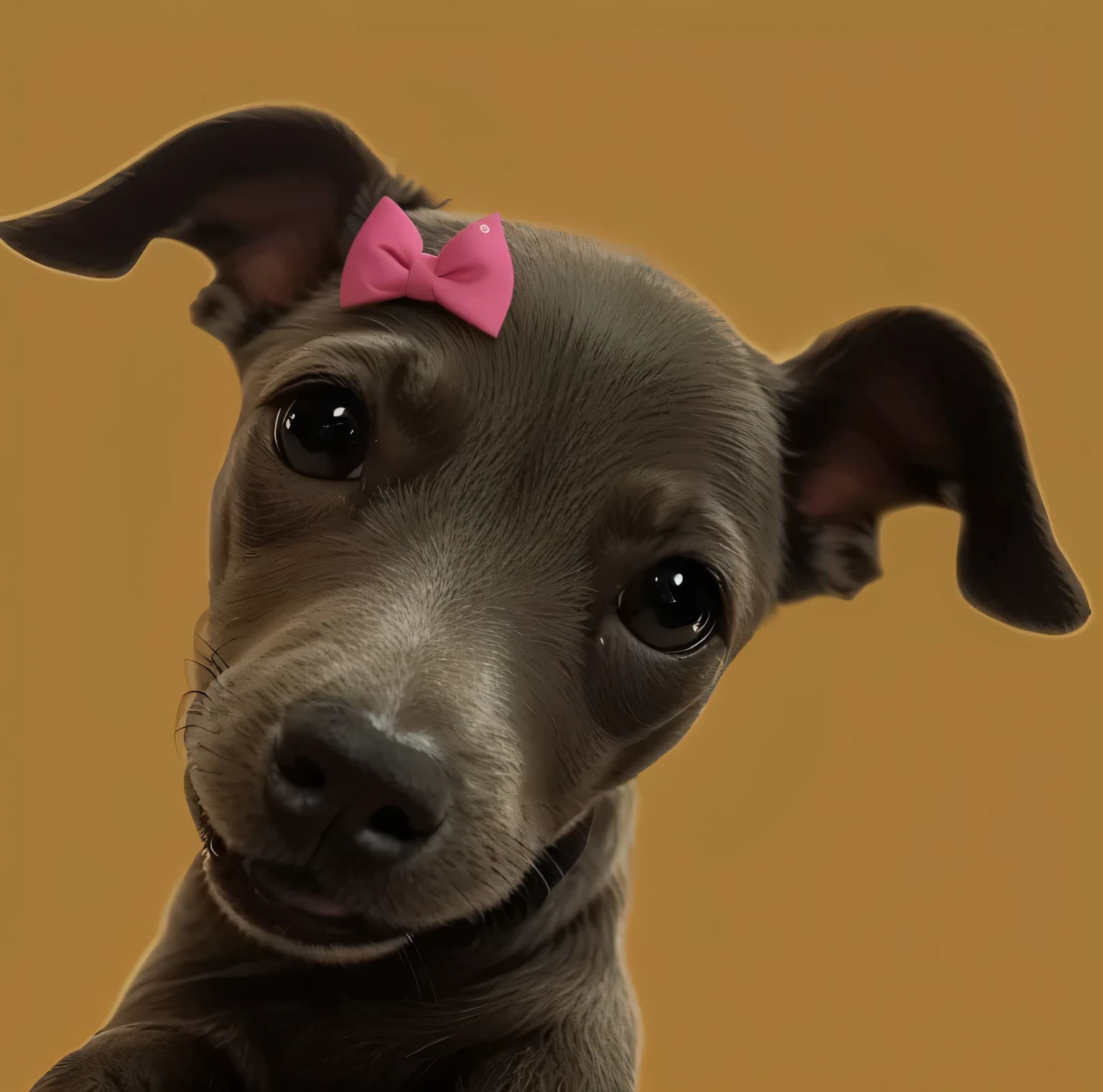 a very cute dog, she is very happy, her look is very happy and bright, she is smiling, the image is very detailed
