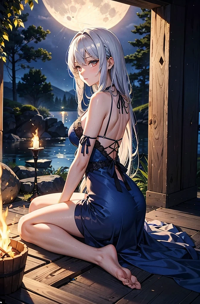 Girl with extremely white hair, blood red eyes, low-cut white clothes, sinking into the deep void, bare feet, sleepy, full body, BREAK, very purple with navy blue mixtures, movements that simulate water, (ultra-realistic), {paper extremely detailed 8k CG unit wall}, expansive landscape photography, (a panoramic view that prioritizes the character and elegance of the setting, wide open field view), (high angle shot), (high light: 1.0) , (low light: 1.7), (warm light source: 0.5), complex details, (iridescent colors: 1.0), (bright lighting), (atmospheric lighting), dreamy, elegant, solitary, (solo: 1.0)