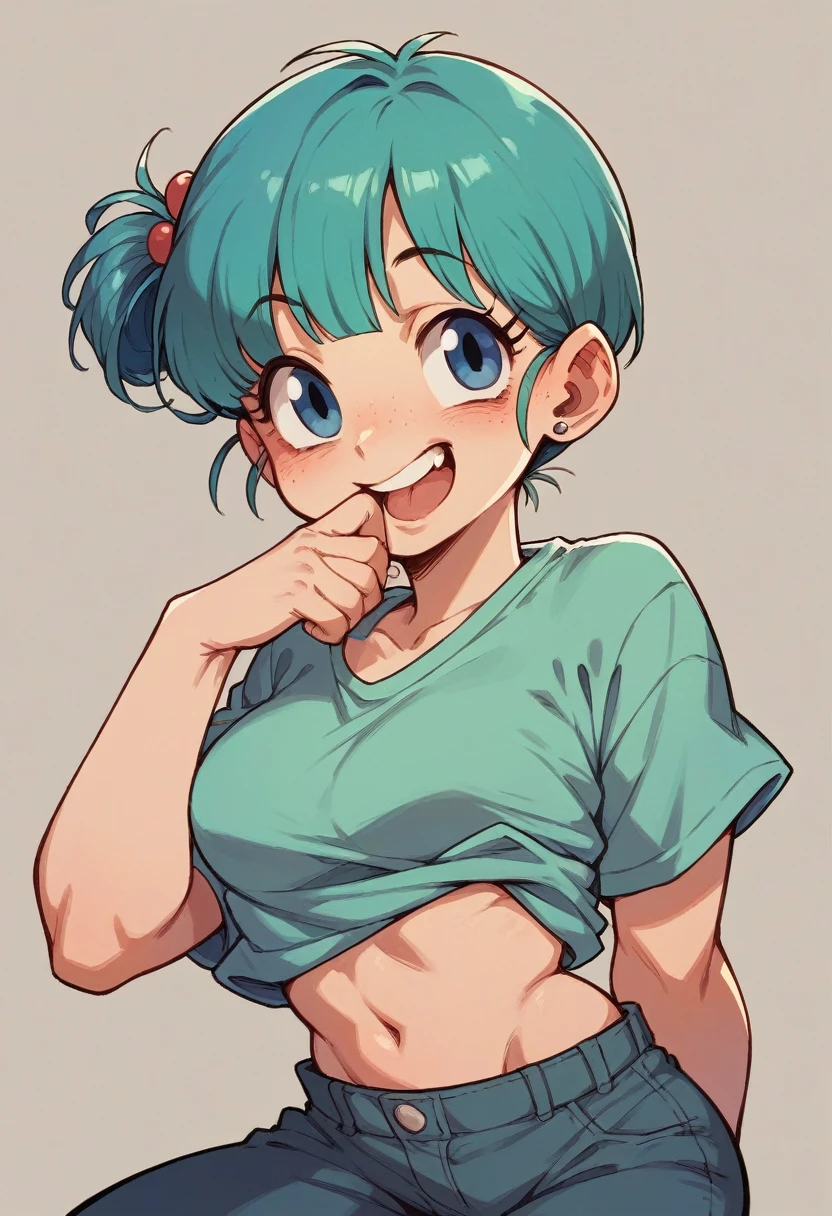 Bulma with great cleavage and busty