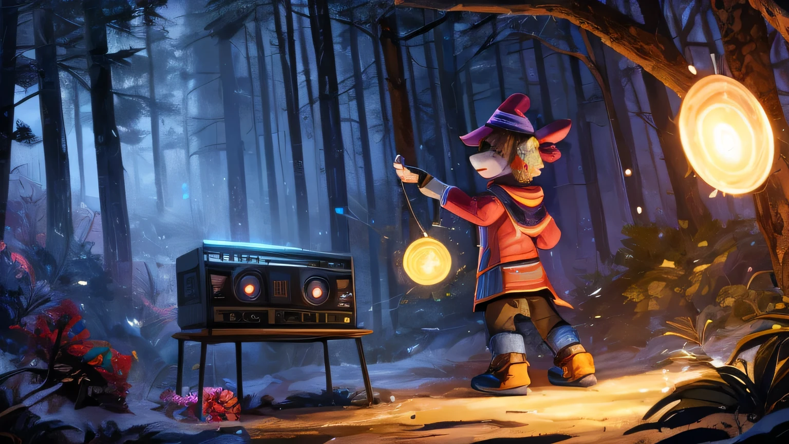 (Sound system), MUSIC ON AIR, forest, colors, ligths, magic sonds