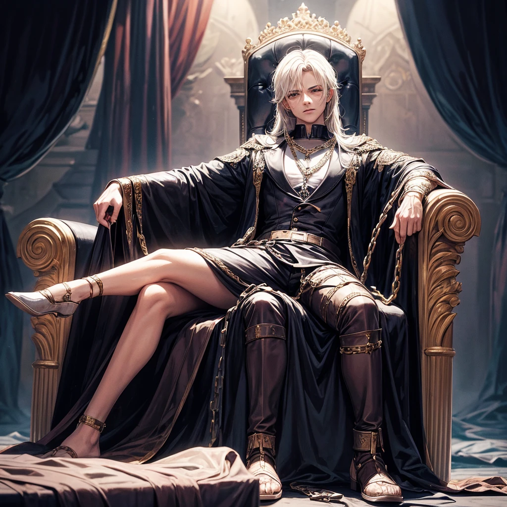 the prince of darkness chained to his throne