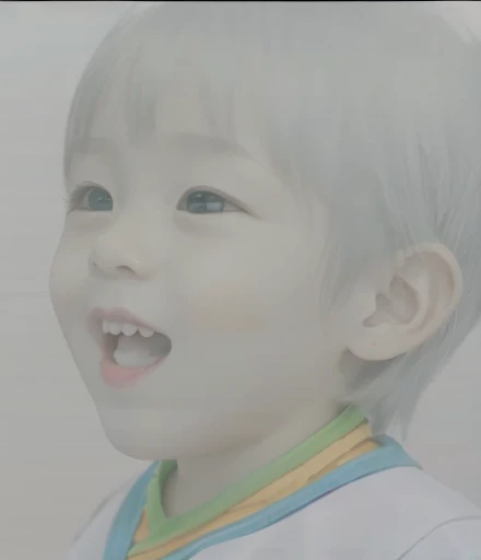 Realistic color photography style、Smiling emphasizes nasolabial folds. Make the chin a little thinner and accentuate the nasolabial folds.、I want it to look more like a color photograph...........。3 year old boy, Xu々To、Clearly visible、Emphasizes deep nasolabial folds from nose to mouth、Generate left and right dimples、Show me your beautiful smile.。Make your eyes look cute with double eyelids.more more more、Generate a color photo。Please make it live-action。