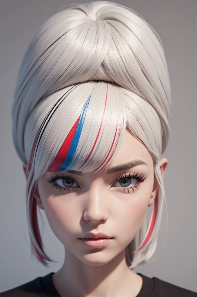 Create an unidentified side face using only colored lines in 3D style