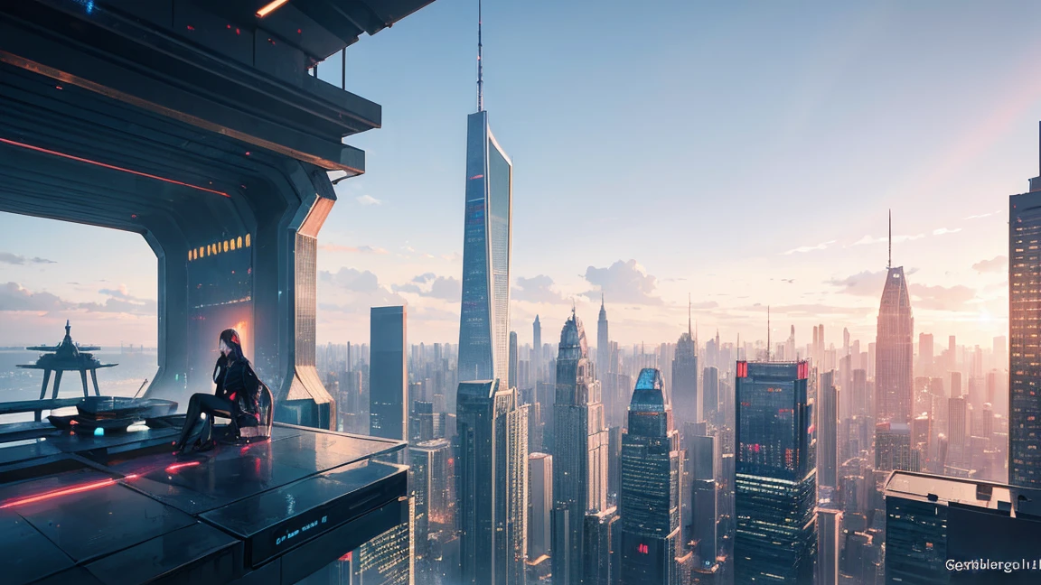 (Highest quality,4K,8k,High resolution,masterpiece:1.2),Very detailed,(Realistic,Realistic,Photorealistic:1.37),Futuristic floating city,Future Technology,Huge urban high-tech tablet platform,airship,Floating in the sky,Future City,小さなairshipが周囲に,High-tech hemispherical platform,Colorful lights,High-level architecture,Modern architecture,Skyscraper,Access the cloud,Beautiful views,City view,Impressive design,Seamlessly blending with nature,vibrant and lively atmosphere,Future Transportation Systems,No Parking,Transparent path,Lush greenery,Sky Garden,waterfall,Spectacular Skyline,Reflection on the surface of the water,Shining River,Architectural Innovation,Futuristic skyscrapers,Transparent Dome,The building has an unusual shape,Elevated walkway,Impressive Skyline,Glowing lights,Future Technology,minimalist design,Scenic spots,panoramic,tower that pierces the clouds,Vibrant colors,Spectacular sunrise,Spectacular sunset,Dazzling light display,Magical atmosphere,Future City,Urban Utopia,Luxury Lifestyle,Innovative Energy,Sustainable Development,Smart City Technology,Advanced Infrastructure,Quiet atmosphere,Nature and technology coexist in harmony,Great cityscape,Unprecedented urban planning,Architecture seamlessly connects with nature,High-tech city,A marvel of cutting-edge engineering,The future of urban living,A visionary architectural concept,Energy-efficient buildings,Harmony with the environment,A city floating above the clouds,Utopian dreams become reality,The possibilities are endless,Cutting-edge transportation network,Green Energy Integration,Innovative Materials,Impressive holographic display,Advanced Communication Systems,Breathtaking aerial views,Quiet and peaceful environment,Modernist aesthetics,Heavenly Beauty