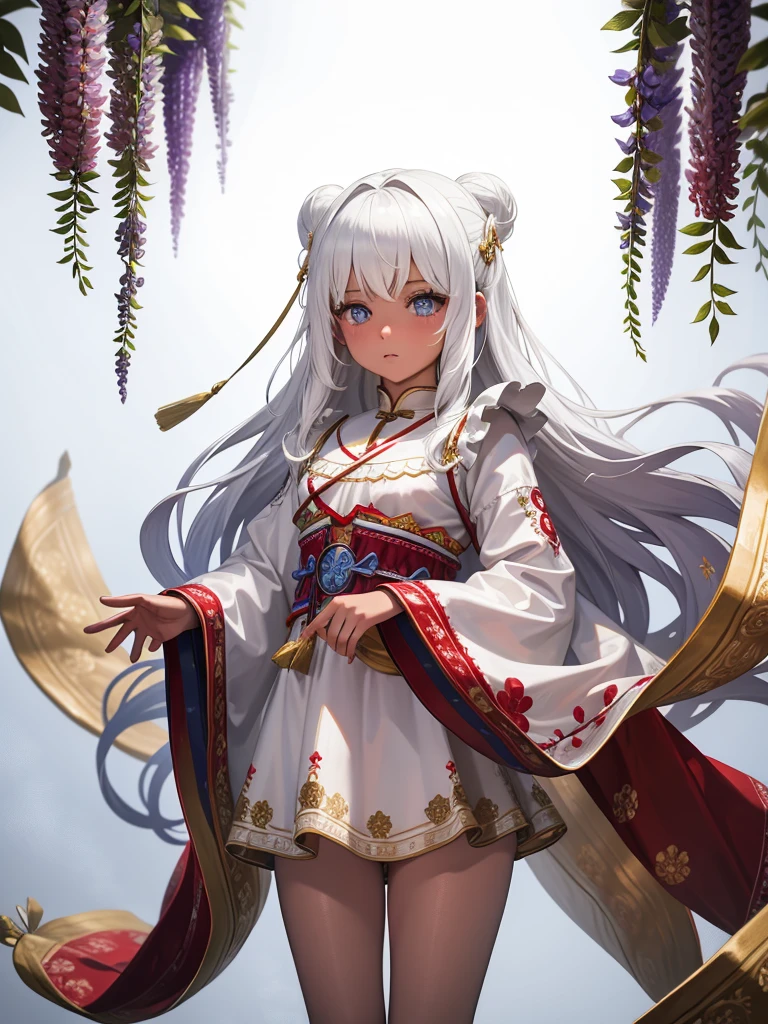 最high quality、high quality、10 years old、Brightly embroidered folk costumes from Central Asia and the Caspian Sea region、Bride Girl、grassland、
