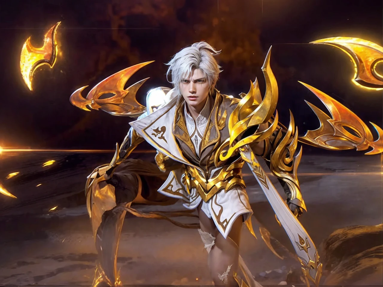 Dante from Devil may cry with his face turned away