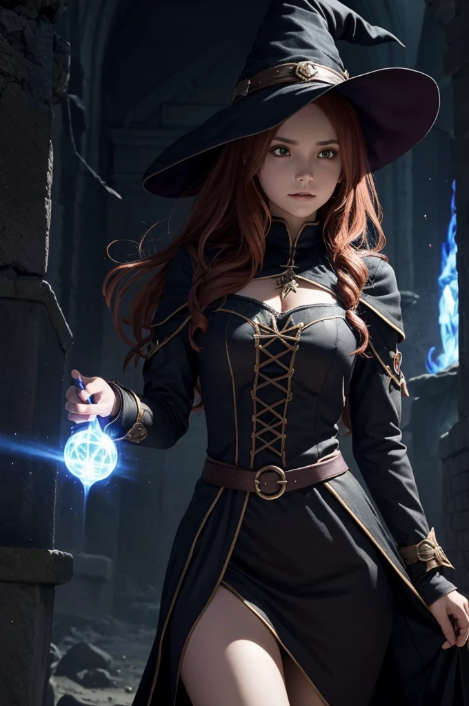 A witch is a girl who uses magic to harm dark spirits in the form of the character Alm