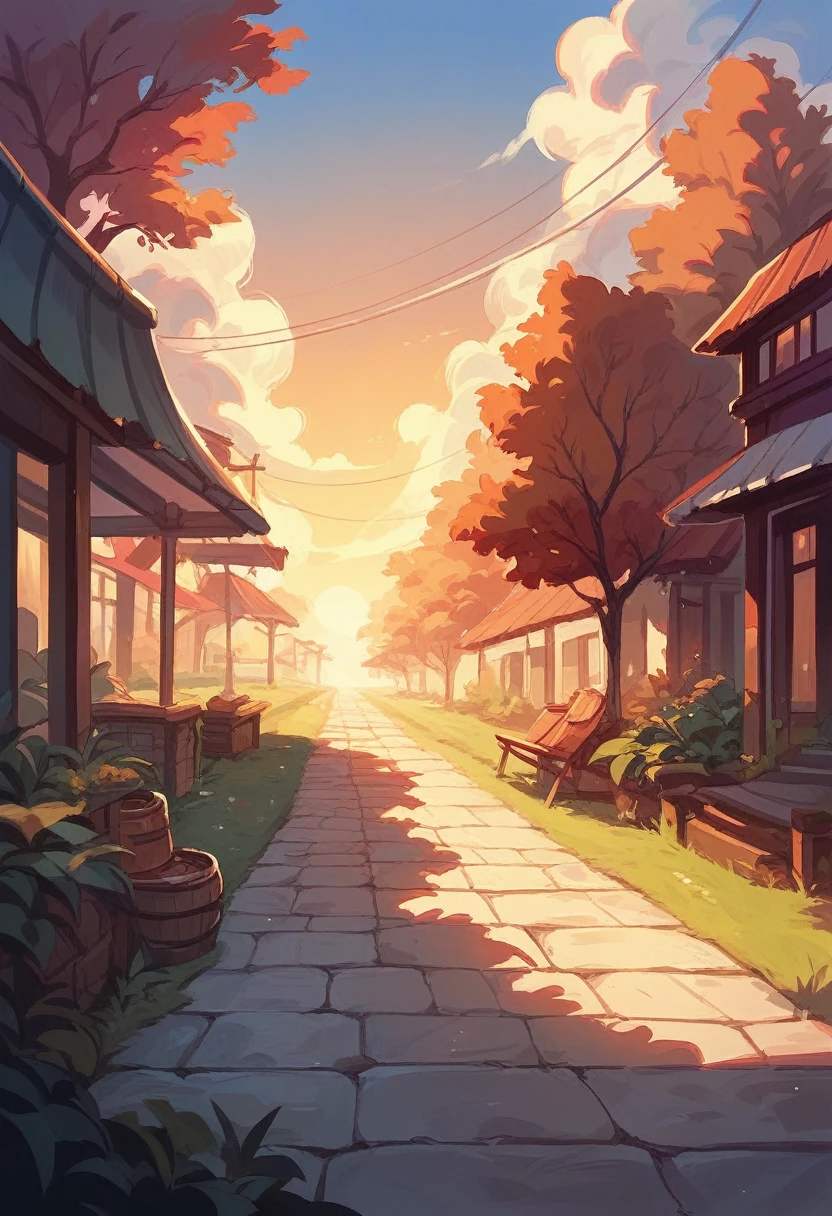 Endless Summer, 8k, hd, colors like a sunset, there is a wooden path in the middle