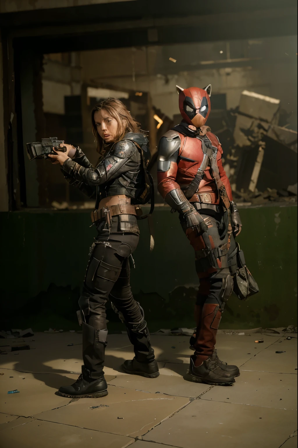 CHAPPIE E DEADPOOL JUNTOS ESTILO TATUAGEM