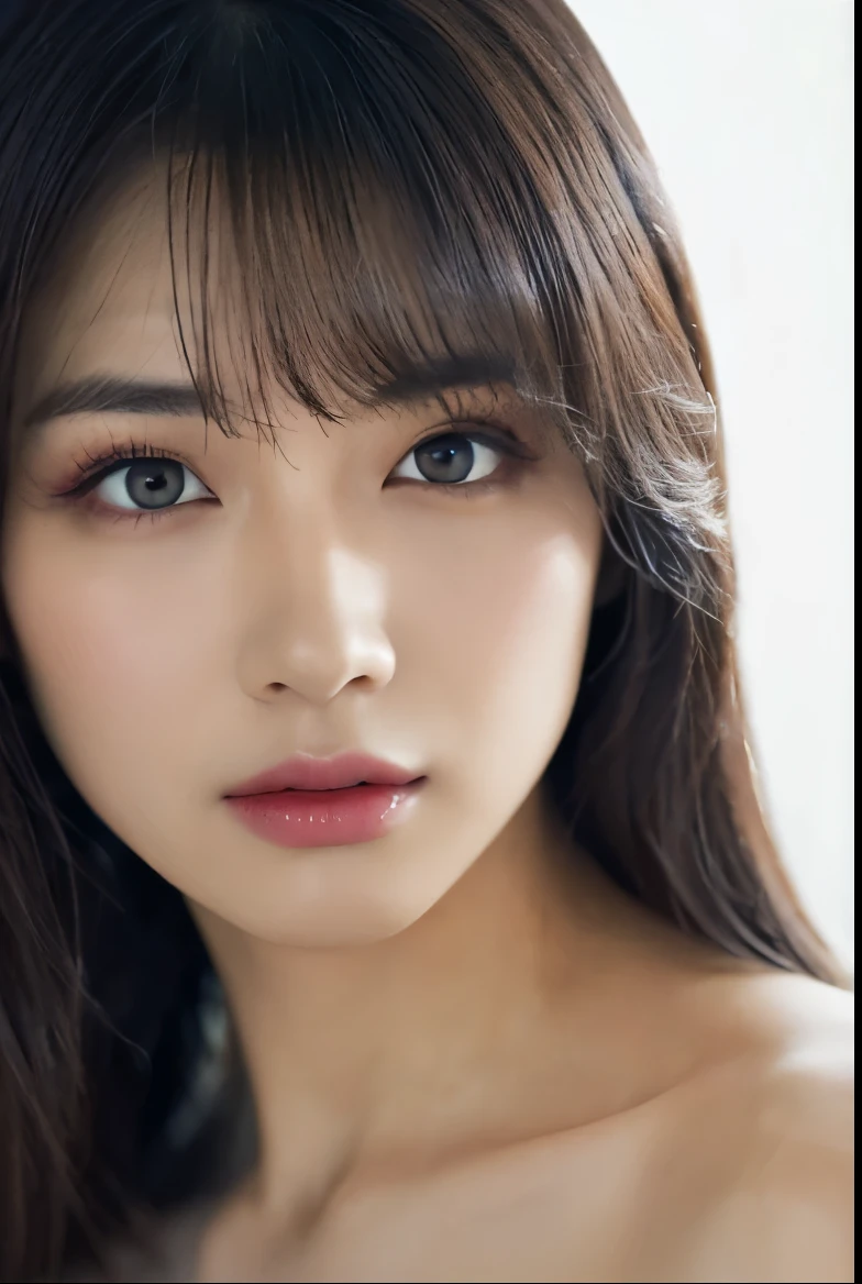 Breast augmentation:1.3、((Naked Women:1.4))、((No underwear:1.4))、1 girl, ((Apply beautiful makeup:1.4))、((Cowboy Shot:1.4))、Facial lighting:1.5、(Naughty lips), Very beautiful Japanese idol portraits, Looking into the camera、
(RAW Photos, Highest quality), (Realistic, Realistic:1.4), (masterpiece), 
Very delicate and beautiful, Very detailed, 2k wallpaper, wonderful, finely, Very detailed CG Unity 8K 壁紙, Very detailed, High resolution, Soft Light, 
Beautiful detailed girl, Very detailed目と顔, Beautiful and sophisticated nose, Big beautiful eyes, Cinema Lighting, 
(Simple light color background:1.3),
(Blonde medium hair), (Parted bangs), 
Complete Anatomy, Slender body,Small breasts, Sensual look
