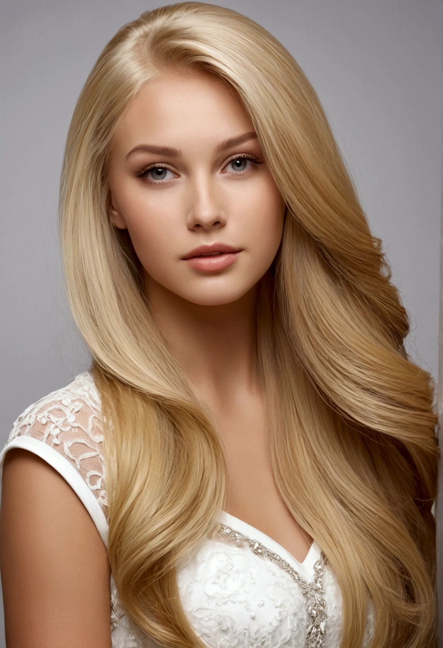 1 blonde girl with long hair, hot