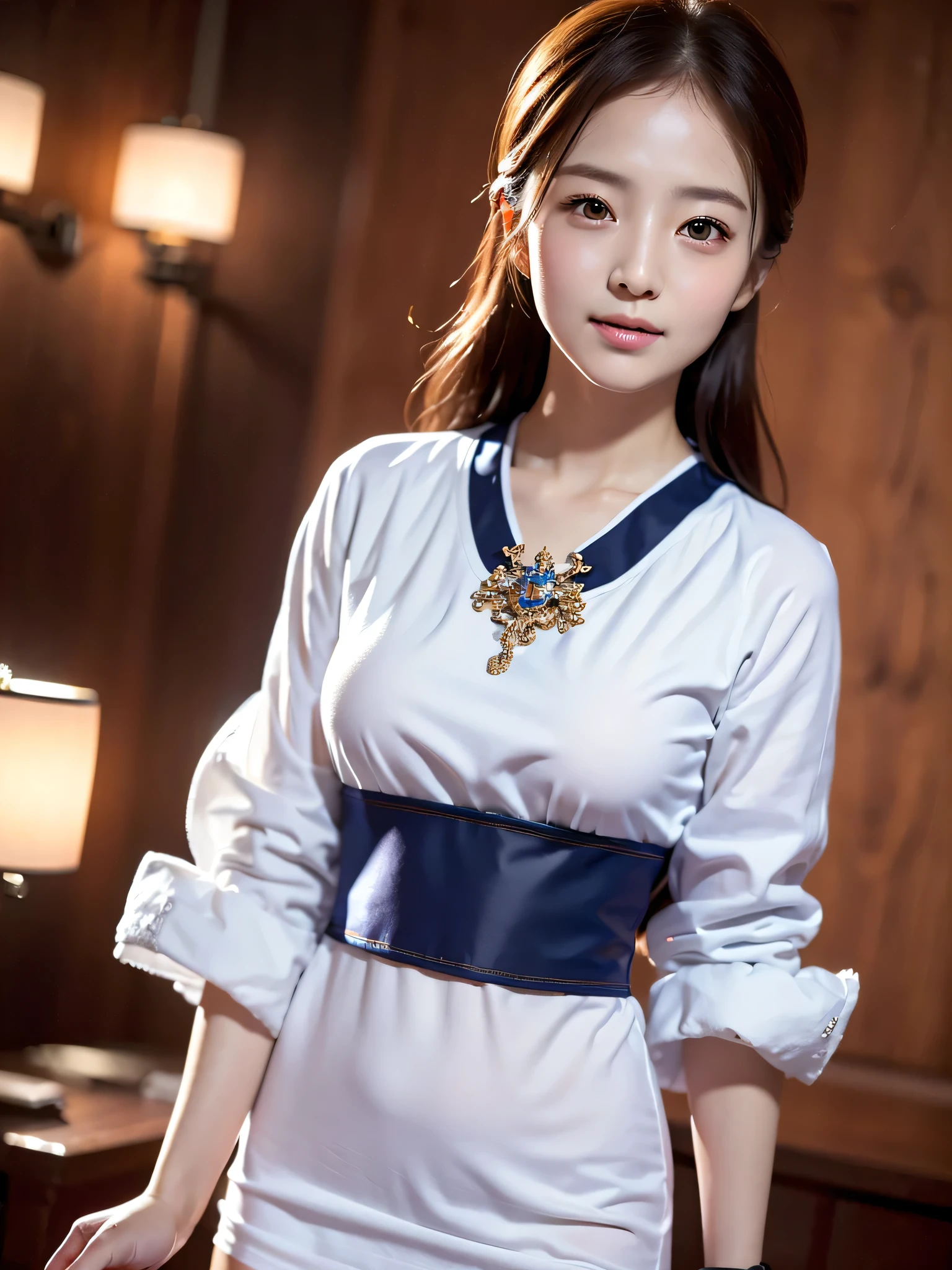 (sfw:1.5)、(masterpiece),(Highest quality),(Very detailed),(High resolution),8k,wallpaper,Soft Edge,1 girl,Beautiful female、high school girl、stage、Panty shot
