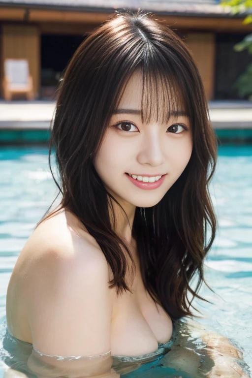 Close-up of a woman walking in water in a bare nipples、japanese model、Young sensual gravure idol、Young and cute gravure idol、Real young gravure idol、Real Sensual Gravure Idol、young gravure idol、sophisticated gravure idol、Yoshitomo Nara、Young skinny gravure idol、Beautiful Asian Girl Ever、TİTS、Full body Esbian、white naked bathtowel、Full body soaked、The Super detailed、High resolution、(realistic、realistic:1.4)、8k、(highest quality)、Physically based rendering、Realistic Photos、professional color grading、highest quality、Attractive girl sitting in the water with beautiful slender legs gracefully crossed。I am a pretty young woman with a cute face。And the legs are elegantly arranged。Natural light scenes emphasize her elegance。Her long and thin legs are very beautiful、Sleek and、It adds to her attractiveness。Captured the essence of free-spirited and stylish moments、It's picturesque eye-level scene(masterpiece、highest quality、 russian beautiful girl、cute face,perfect face:1.15)、(Upper body、brown short hair with bangs、droppy big eyes,toothy smile:1.2)、(small waist、medium breasts,cleavage,white mesh bathtowel,bare
shoulders,NSFW,half body shot:1.2)、(beautiful air ONSEN、sunny day:1.2)、face light、8k、official art、Raw photo、incredibly absurd、Depth of bounds written、looking at the viewer、超Realistic、High resolution、picture、film grain、chromatic aberration、sharp focus、extremely detailedd eye and face,beautiful nipples