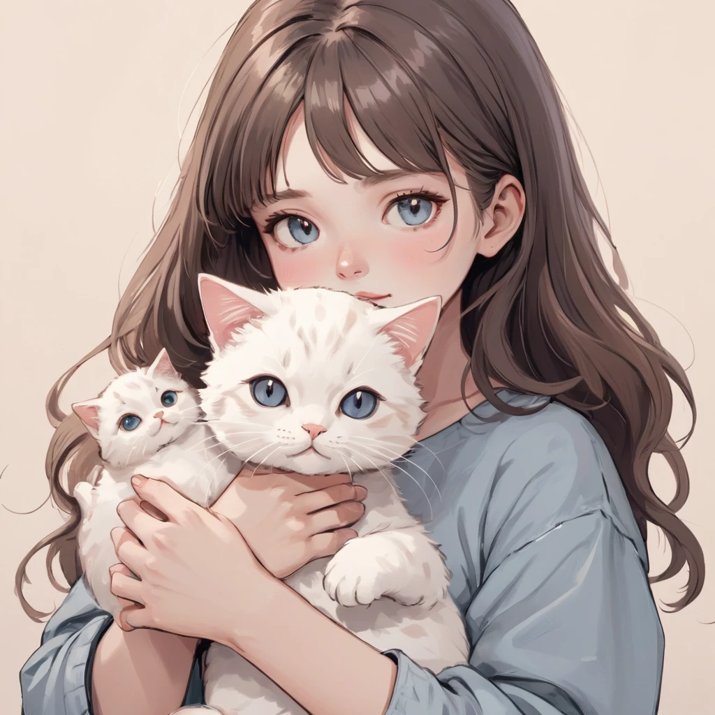 masterpiece,best quality,extremely detailed,highres,ultra detailed,beautiful,
girl holding a cat,cute doodle style illustration,soft colors,comfort,
girl holding a cat,cute doodle style illustration,soft colors,comfort,