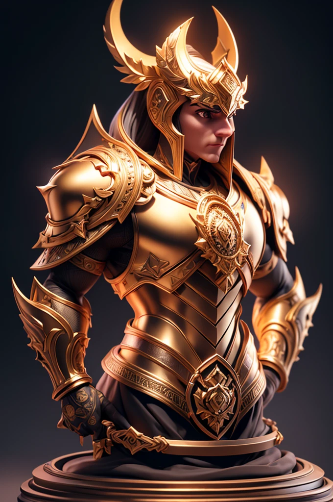 a 3d chess piece, intricate details, dramatic lighting, highly detailed, photorealistic, hyperrealistic, volumetric lighting, cinematic lighting, chiaroscuro lighting, metallic materials, glossy surfaces, elegant, sophisticated, masterpiece, award-winning, 8k, ultra-detailed, sharp focus, physically-based rendering