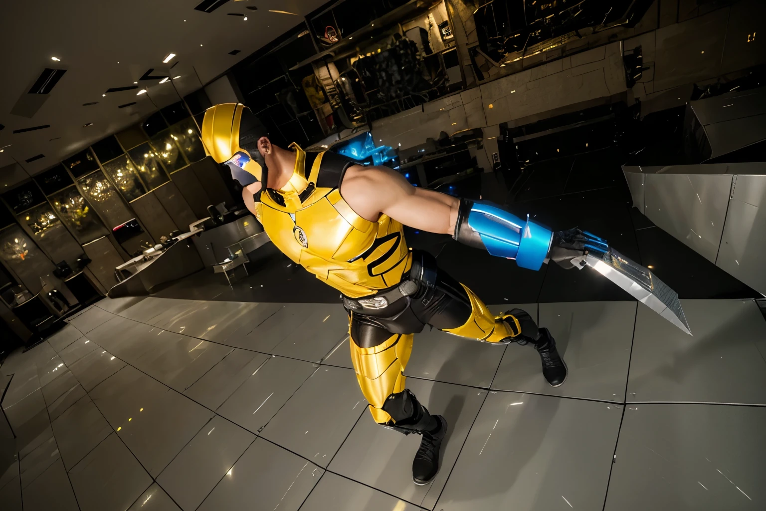 (Best quality, 8k, 32k, Masterpiece, UHD:1.2), "Transform the scene into the iconic Danger Room from The X-Men. Picture a high-tech, metallic battlefield within a vast, futuristic training facility. The walls are lined with sleek, reinforced metal panels, and the floor is segmented into large, durable plates designed to withstand intense combat scenarios. The room is filled with an array of advanced holographic projectors and robotic mechanisms, creating a dynamic and ever-changing environment.
In the midst of this metallic expanse, towering Sentinels stand motionless, their imposing forms a reminder of the formidable challenges the X-Men face during training. The Sentinels are constructed with intricate detail, their metallic surfaces reflecting the harsh, sterile lighting of the room.
Scattered throughout the battlefield are various obstacles and training modules, designed to test the abilities and teamwork of the X-Men. The setting is devoid of any people, emphasizing the readiness of the room for its next session. The atmosphere is charged with a sense of readiness and potential, capturing the essence of the Danger Room as a place of rigorous training and preparation for battle."