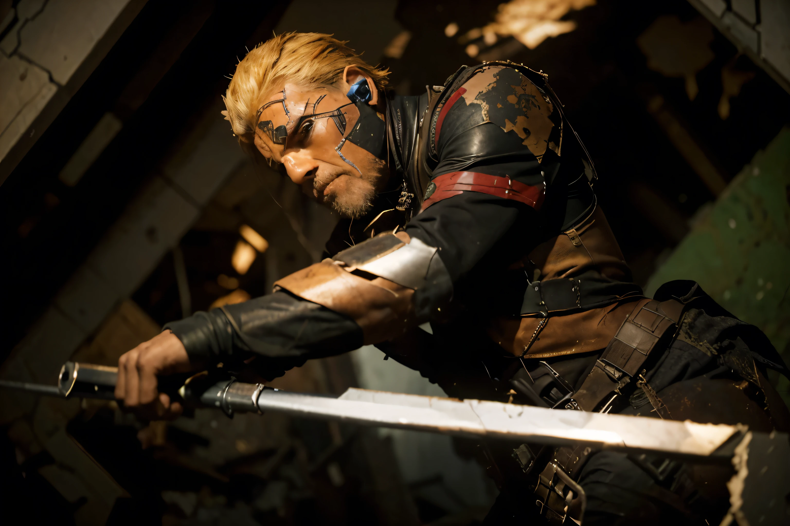 (Best quality, 8k, 32k, Masterpiece, UHD:1.2), "Transform the scene into the desolate and chaotic void timeline junkyard reality from the Deadpool and Wolverine or Deadpool 3 movie. Imagine a sprawling wasteland filled with the remnants of destroyed and abandoned structures. The ground is littered with debris, twisted metal, and shattered glass, creating a sense of desolation and ruin.
The sky above is an ominous gray, casting a dull, oppressive light over the scene. Scattered throughout the landscape are recognizable artifacts and remnants from various FOX Marvel characters' worlds, such as fragments of Sentinels, pieces of advanced technology, and iconic items from the X-Men, Fantastic Four, and other franchises.
The area is devoid of any people, emphasizing the loneliness and abandonment of this timeline. The remnants of battles and conflicts are evident, with damaged vehicles, crumbling buildings, and scorch marks covering the ground. This setting should evoke a sense of lost hope and survival, capturing the chaotic and fractured nature of this reality where the FOX Marvel characters are struggling to endure."