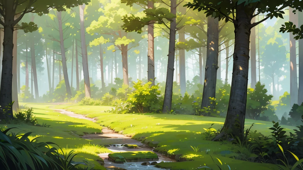beautiful forest, flat landscape, trees and bushes, highly detailed, photorealistic, 8k, hyper realistic, lush greenery, detailed foliage, natural lighting, warm color tones, intricate details, serene atmosphere, picturesque, stunning scenery, panoramic view, tranquil setting, verdant environment, vibrant colors, stunning composition, breathtaking realism