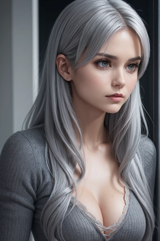Elena gilbert with grey hair