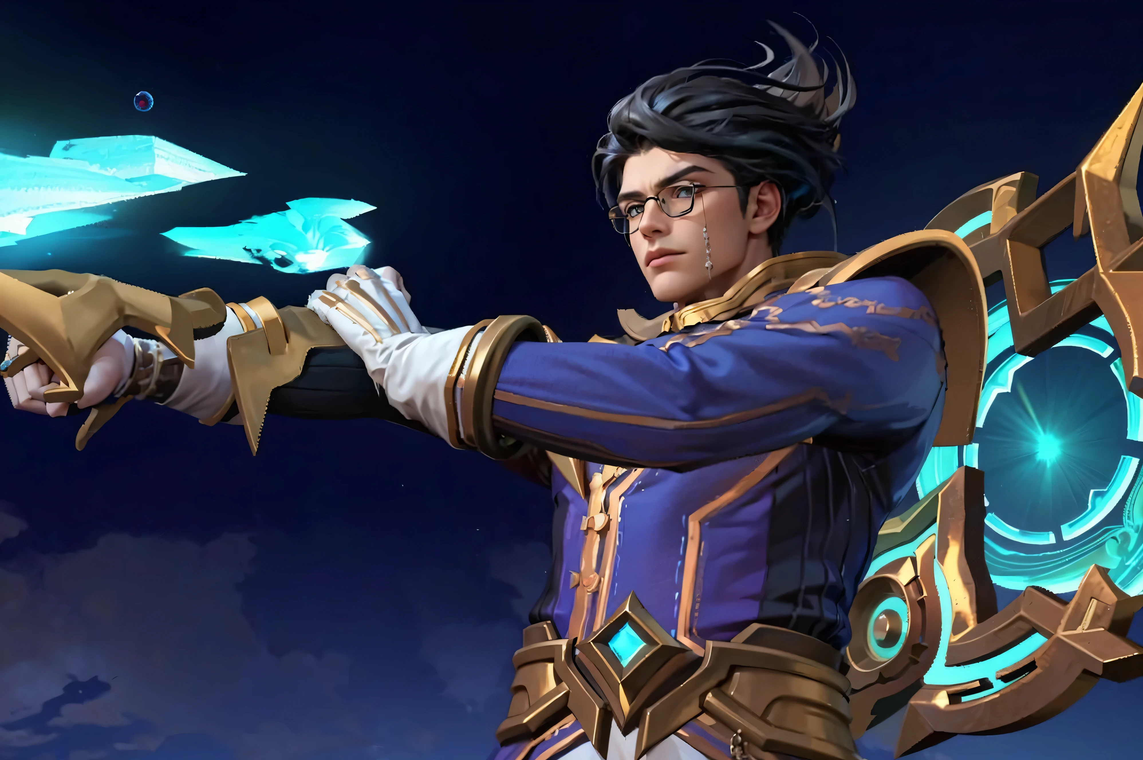 Best quality, masterpiece, detailed skin texture, detailed clothes texture, detailed face, super detail, 8k, intricate detail, 1 boy, The color doesn't change, Muscle guy, 1 guy, wearing glasses