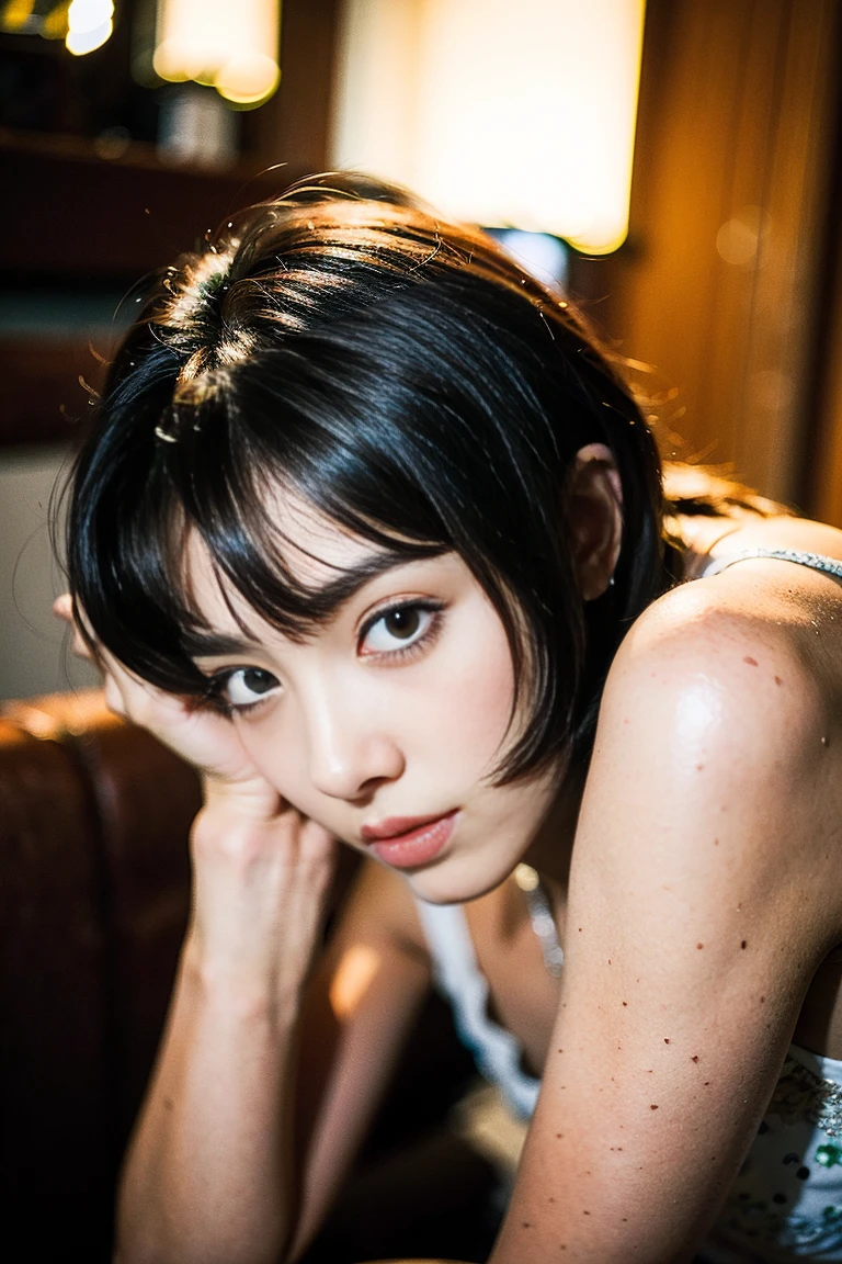 Realistic photography, 8ก ,beautiful girl , short hair