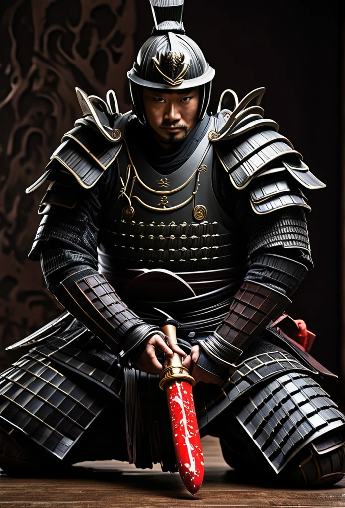 A samurai who has a penis for a head and confidently wields a gleaming dildo in the center of the composition. The samurai's sharp eyes catch your attention as they exude focus and determination. Beautifully crafted details bring out the intricate pattern of the samurai's armor, adding depth and texture to the image. With every motion, a trail of blood follows the swift movement of the sword, leaving behind a powerful visual impact. The spray of blood adds a sense of intensity and realism to the scene, emphasizing the raw power of the samurai's strike.
Using a combination of charcoal and acrylic paint, the artwork exudes a unique blend of traditional and contemporary styles. The artist expertly employs this medium to capture the essence of the samurai's strength and elegance. With minimalistic strokes, the artist masterfully conveys the samurai's essence, reducing unnecessary details while emphasizing the key elements that define their character.
The composition is dynamically arranged, creating a sense of motion and energy. The samurai's pose exudes confidence and skill, as if frozen in the midst of a powerful attack. Motion blur is artfully incorporated into the scene, enhancing the sense of movement and adding a touch of dynamism to the artwork. The combination of the stylistic approach and dynamic composition results in a visually captivating piece that leaves a lasting impression on the viewer.
The color palette is carefully chosen, with a focus on bold and contrasting tones. Shades of deep red, representing the blood and passion, are juxtaposed with subtle hints of gray and black to create a visually striking contrast. The lighting is dramatic, casting dramatic shadows that further enhance the intensity of the scene. The overall effect is one of both strength and beauty, capturing the essence of the samurai spirit in a truly powerful and captivating manner.