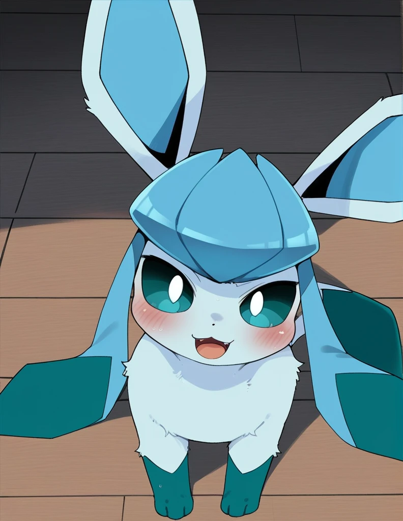 dagasi, body fur,  score_9, score_8_up, score_7_up, score_6_up, source_anime, rating_safe, Glaceon, Pokemon, furry female, POV,