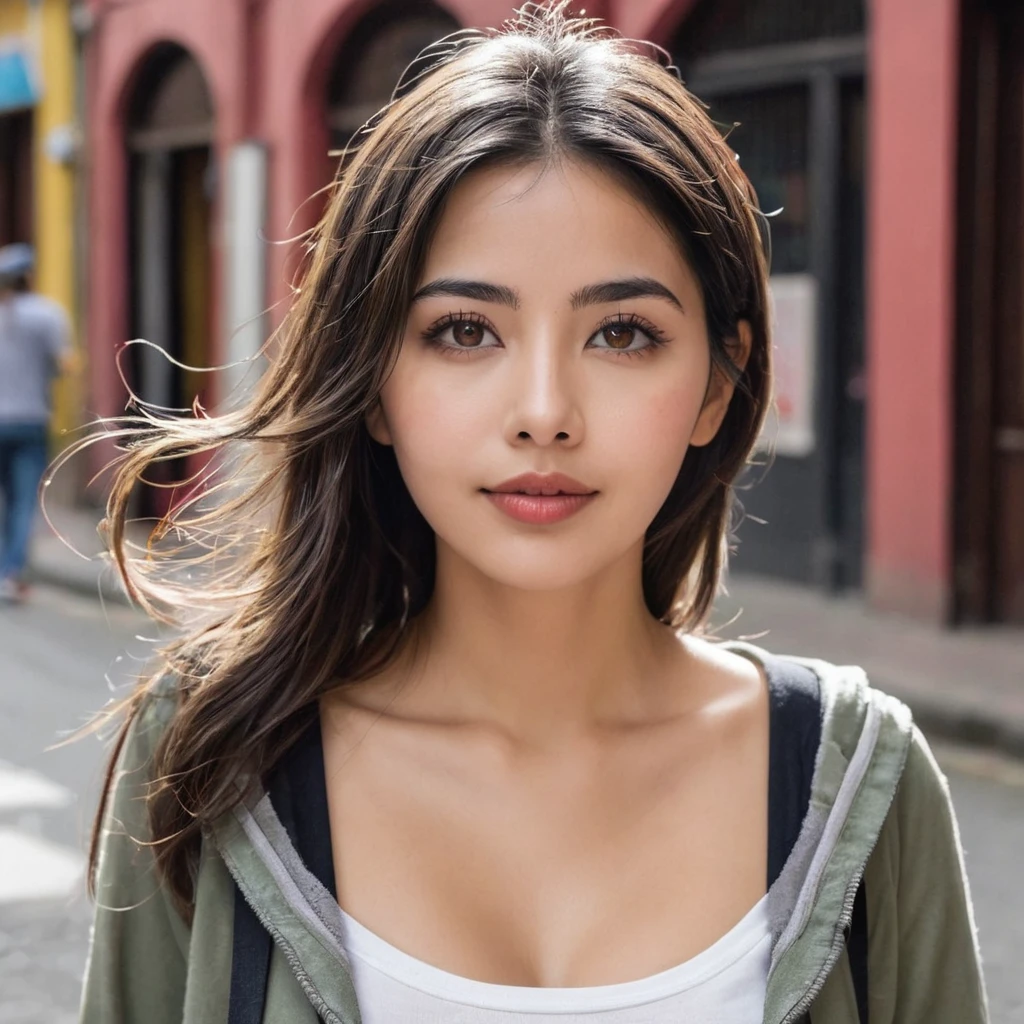 photo d'une femme de 20 ans, visage parfait, chef-d'œuvre, bien, regardant droit vers l'objectif, Le jour_maillot .Cette femme de Bogota, d'une beauté exquise, apporte avec lui la chaleur et l';authenticité qui caractérisent les femmes Colombienne.. Sa présence sur les réseaux sociaux ne met pas seulement en avant son attrait physique, mais célèbre aussi fièrement son identité culturelle... À travers vos publications, partager les richesses de Bogota et de la Colombie. Son charme se confond avec son amour pour les musiques actuelles et son goût pour la vie nocturne......, créant un mélange fascinant qui captive tous ceux qui ont le privilège de la suivre sur les réseaux et c'est aussi une gamer girl

