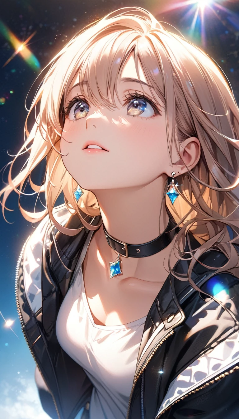 ((highest quality)), ((masterpiece)),High resolution (High Dynamic Range),Ray tracing, Super Resolution, (((anime screencap, black outline, Written boundary depth , written soft outline))), blur, bokeh, Maximum clarity and sharpness,Multilayer Texture,surface shading,Accurate simulation of light-matter interactions,Perfect Proportions,Two-tone lighting, White balance,8K, limit only one woman, BREAK beautiful hair, Beautiful Face, Beautiful and beautiful eyes, Beautiful body, Beautiful breasts, Beautiful thighs, Beautiful feet, Beautiful fingers, (Beautiful views) , breast enlarged, large breast, perky tits, (blush, 20 years, seductive adult woman , anime gyaru , Narrow eyes) , streaked hair, hair intakes, colored inner hair, BREAK (light green,white,light pink, spring-color-outfit:1.3), nail art, necklace, braidal ring BREAK (((portrait, close up, cowboy shot, looking at viewer, \(face waiting for kiss\):1.3))), (from behind) BREAK (sitting, a girl makeup In front of vanity table Mirror:1.3, natural make),BREAK flowers artwork, fashion magazine , circle icon