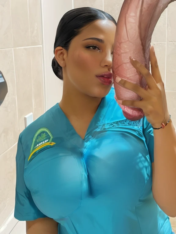 there is a woman holding a big black cock in her hand, thick lips, big juicy lips, huge juicy lips, full point of view, sexy lips, fleshy creature above its mouth, big lips, huge lips, ymmm and that smell, 4k post, 4k post, Long open black mouth, big tongue, very tasty, licking
