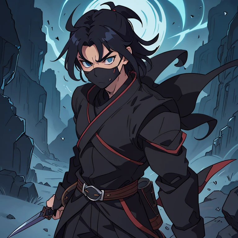 A man ninja in a black suit, Epic fantasy art style, badass anime, epic fantasy HD art style, 8 k hd wallpaperjpeg artifact, 8k hd wallpaperjpeg artifact, Epic Fantasy Digital Art Style, epic portrait of menacing, 4k anime wallpaper