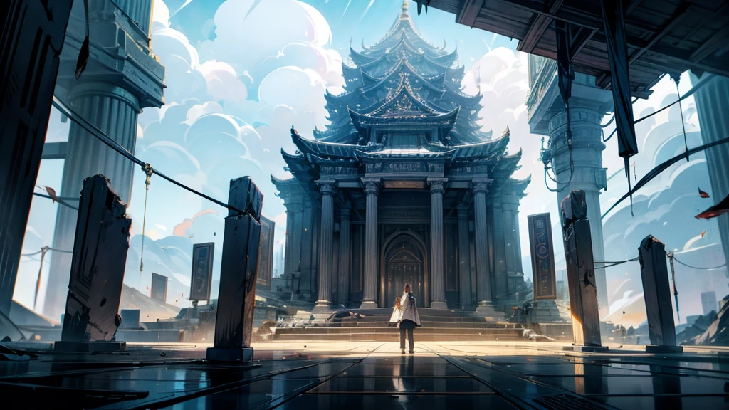 TEMPLE OF ALL THE ELEMENTS OF NATURE CLOUDY AND ABOUT TO BE ALMOST DESTROYED