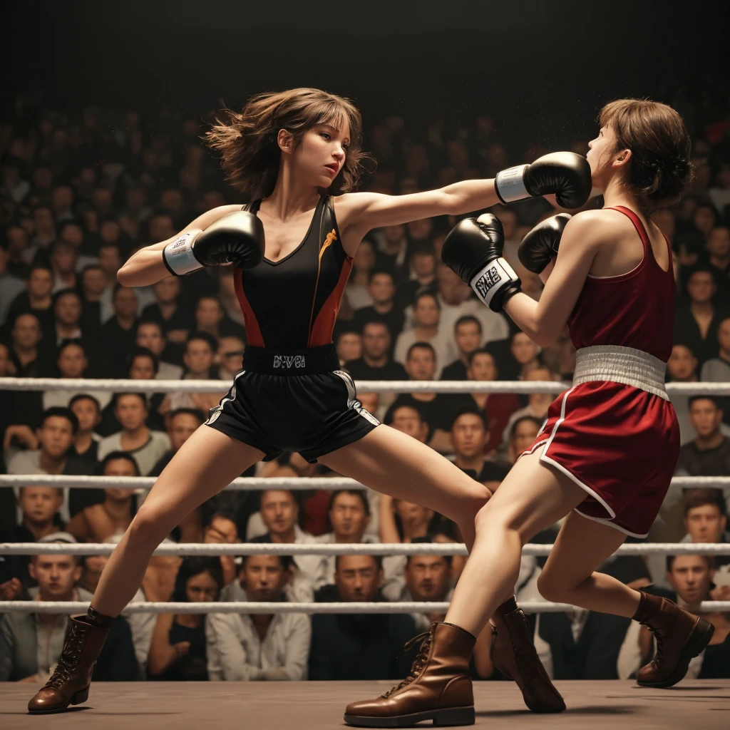dynamic fighting pose ,boxe