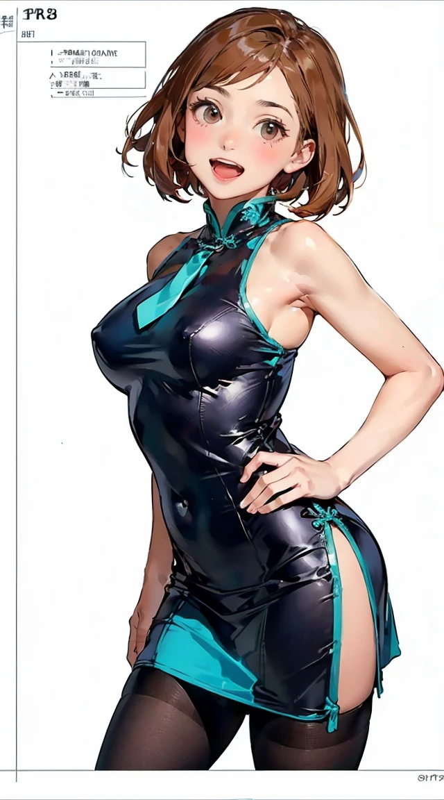 Adolescentes. 3 garotas,  e 3 s,  1girl, red hair, short hair, mature, solo, close up face, short hair, police uniform, armoured, police headset, mouth open, shout,  1girl, blush, blush stickers, breasts, brown eyes, brown hair, heart, looking at viewer, necktie, open mouth, pantyhose, pleated skirt, school uniform, short hair, simple background, skirt, smile, solo, speech bubble, spoken heart, uraraka ochako, white background
 　((masterpiece, highest quality, hyper be familiar with, insanely be familiar with, exquisite, beautiful, 8K)), (more detailed), (sharpen:1.2), (((Bright interior:1.4))), (((face focus))), be familiar with Clothes, ((looking at the viewer)), 1 girl, alone, Mobnurse, bangs, blond hair, (((short hair))), brown eyes, light-blue scrub costume, light-blue scrub cap, (((pokies))), large breasts, garter-belt and stockings, ((autopsy room)),　((highest quality)), ((masterpiece)), ((realistic)) 19 years old, redhead girl, shoulder length hair, relaxed and happy face ((thin)) (Big breasts), ((( Chinese dress turquoise blue short dress))) (((mini skirt))) ((sexy dress)) Odango hairstyle (((detailed character sheet, Front view, Side view, 3/4 view))) (((white background))) 6 and a half whole bodies