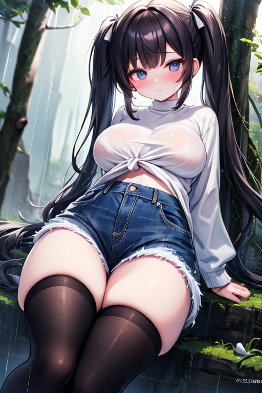 Woman knight, sexy body, big breasts, cleavage, big hip, stockings, garter belts, blushing, smiling, beautiful face, detailed face, very detailed eyes, long black hair, blue eyes, full body, high quality