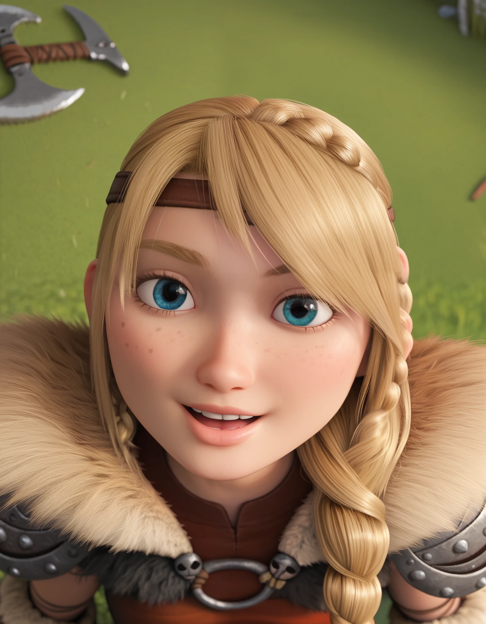 astridhofferson\": 40, \"1girl\": 39, \"solo\": 32, \"blue eyes\": 27, \"braid\": 34, \"blonde hair\": 38, \"looking up\": 1, \"parted lips\": 2, \"hair over shoulder\": 5, \"upper body\": 5, \"single braid\": 8, \"from behind\": 1, \"gloves\": 10, \"outdoors\": 5, \"fur trim\": 24, \"facing away\": 1, \"blurry\": 5, \"armor\": 34, \"long hair\": 25, \"circlet\": 1, \"shoulder armor\": 14, \"pauldrons\": 3, \"smile\": 9, \"portrait\": 7, \"teeth\": 4, \"weapon\": 5, \"axe\": 3, \"pov\": 1, \"photo background\": 1, \"headband\": 2, \"open mouth\": 3, \"looking at viewer\": 2, \"bangs\": 1, \"hood\": 1, \"holding\": 1, \"holding axe\": 1, \"boots\": 5, \"standing\": 2, \"hand on hip\": 1, \"hands on own hips\": 1, \"freckles\": 2, \"head rest\": 1, \"1boy\": 6, \"brown hair\": 6, \"sitting\": 1, \"grass\": 1, \"short hair\": 2, \"looking at another\": 2, \"hyur\": 1, \"male focus\": 1, \"profile\": 1, \"facial hair\": 1, \"closed eyes\": 1, \"helmet\": 2, \"helmet removed\": 1, \"green eyes\": 1, \"closed mouth\": 1, \"solo focus\": 1