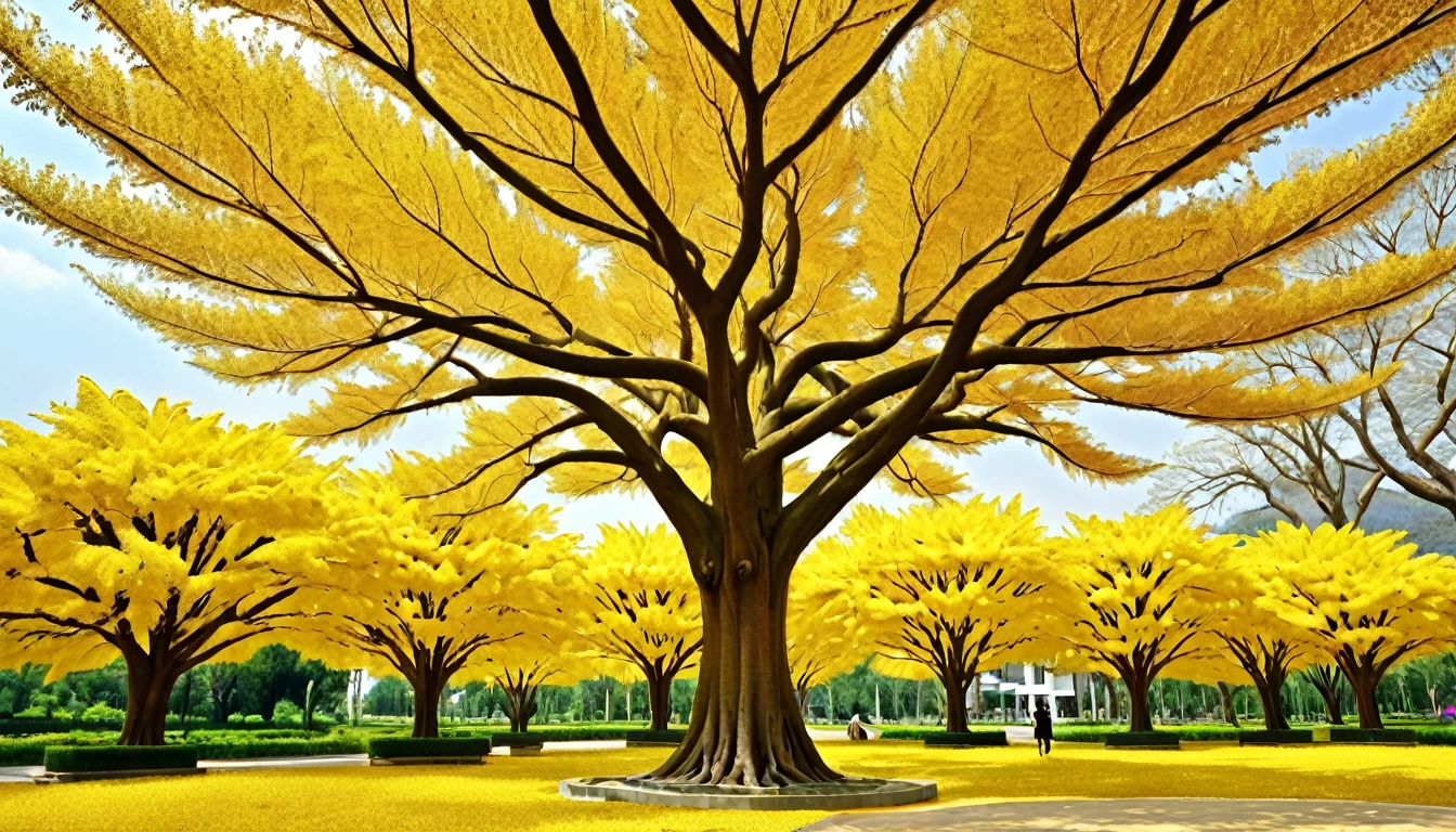 A big golden tree