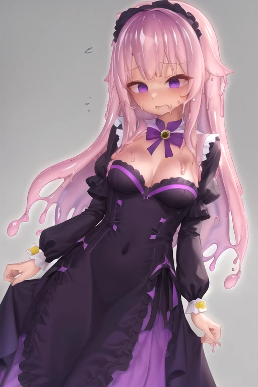 Waifu slime, grande bust, wide, dress, purple, adulta (hd)