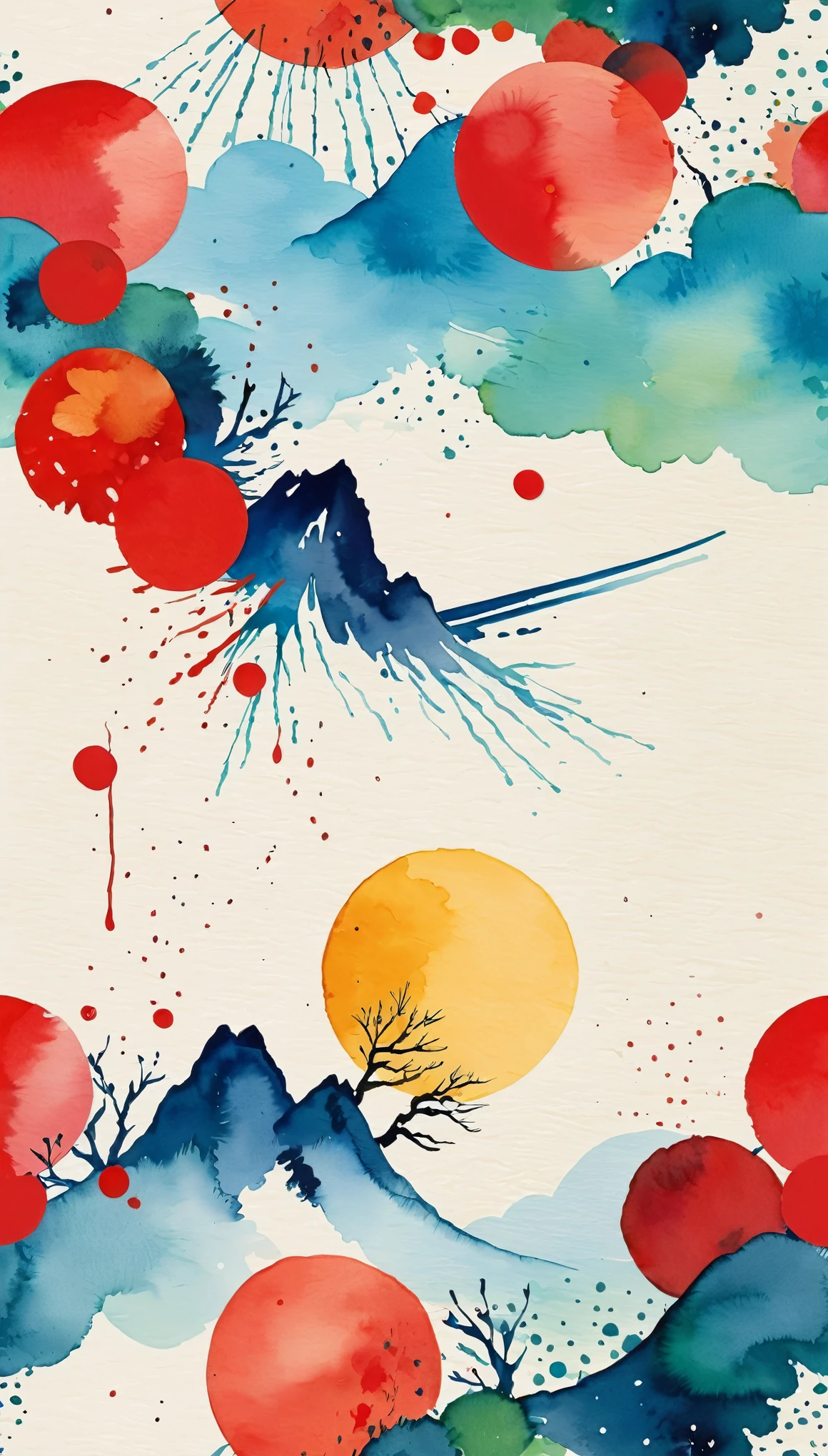 masterpiece,Acrylic watercolor paintings inspired by Japan,Vector Flat,Vector art,Watercolor splashes