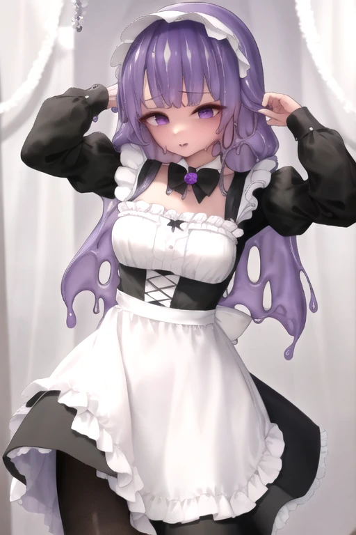 Waifu slime, bust, Wide, maid dress, purple, adulta