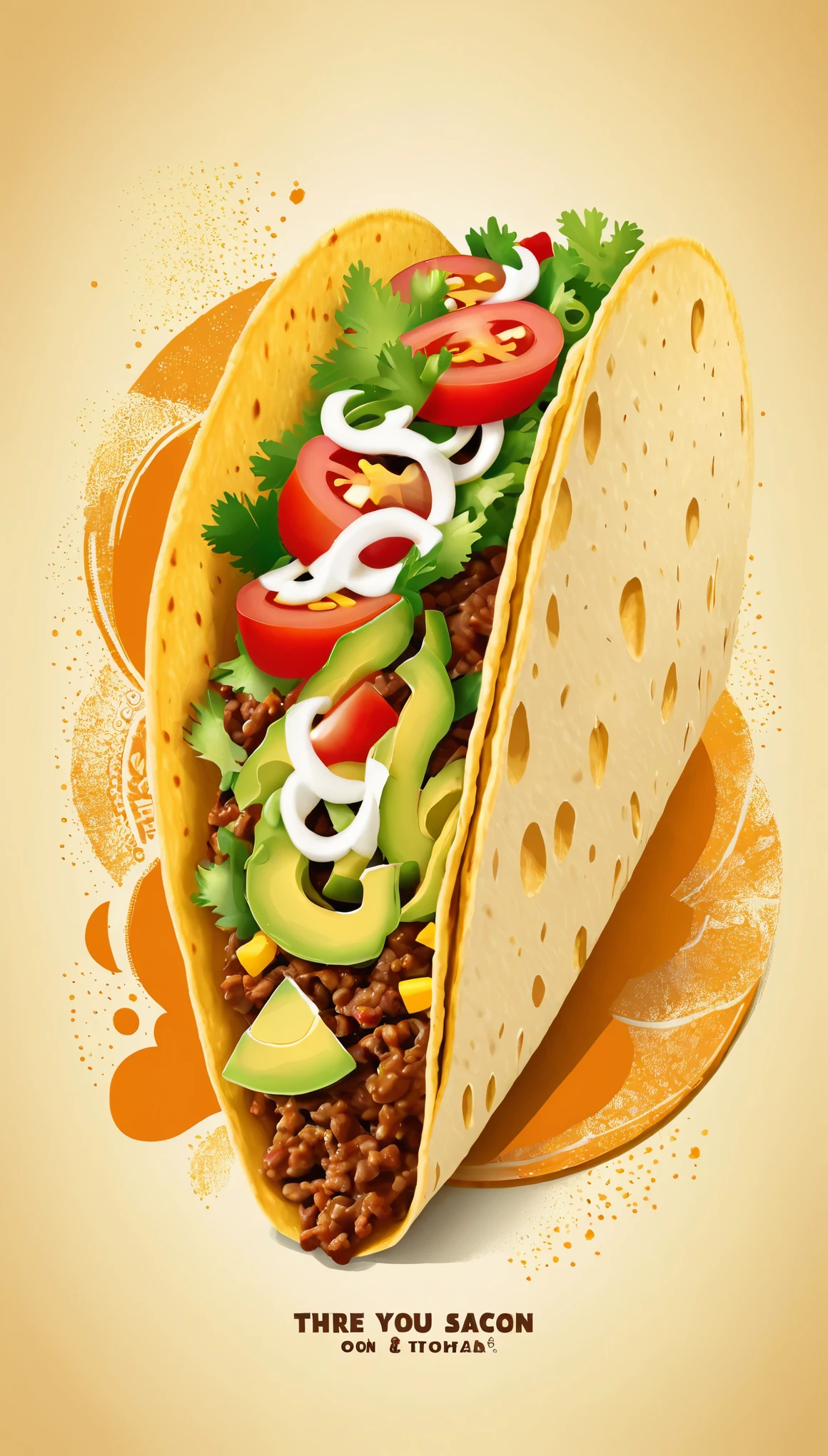 masterpiece,Taco inspired illustration,Vector Flat,Vector art,Dustin Nguyen Style,A three-dimensional texture