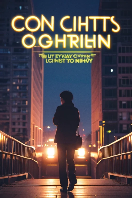 1:CD jacket for 1 City lights the way night Film Camera
