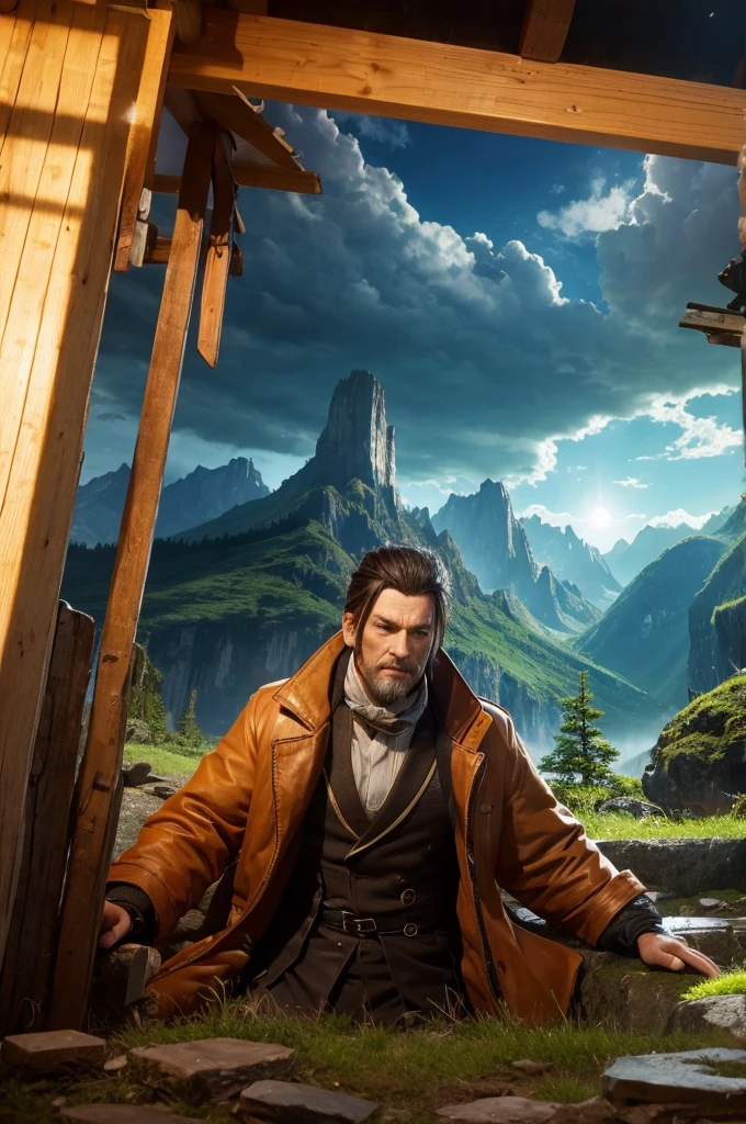 Please regenerate the landscape image of the character you indicated.。